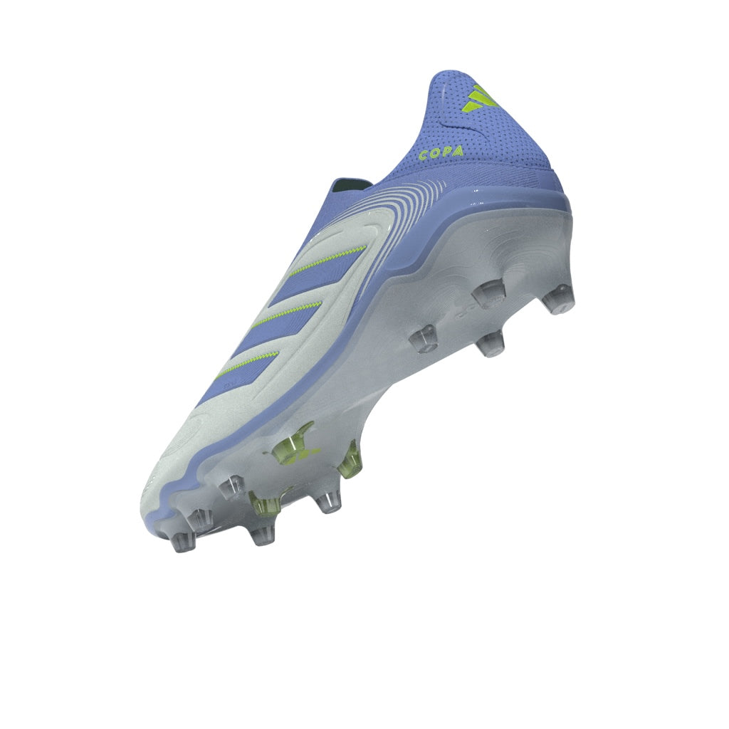 Botas de fútbol para terreno firme sin cordones adidas Copa Pure 3 Elite en color azul