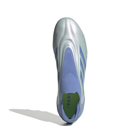 Botas de fútbol para terreno firme sin cordones adidas Copa Pure 3 Elite en color azul