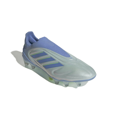 Botas de fútbol para terreno firme sin cordones adidas Copa Pure 3 Elite en color azul