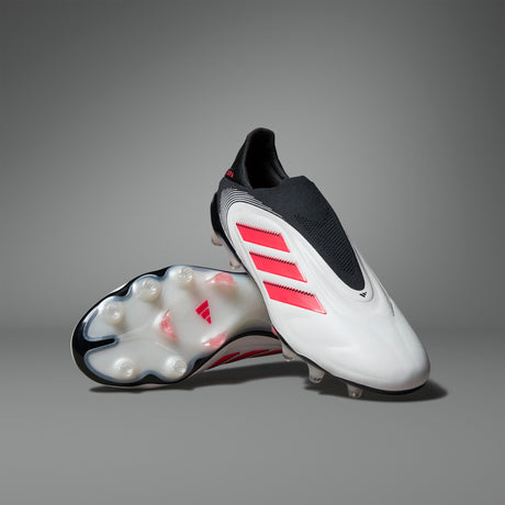 Tacos de fútbol adidas Copa Pure 3 Elite sin cordones FG para hombre - Blanco/Rojo/Negro