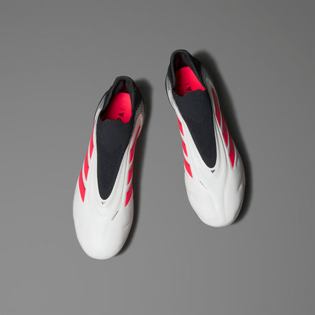 Tacos de fútbol adidas Copa Pure 3 Elite sin cordones FG para hombre - Blanco/Rojo/Negro