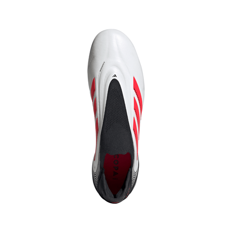 Tacos de fútbol adidas Copa Pure 3 Elite sin cordones FG para hombre - Blanco/Rojo/Negro