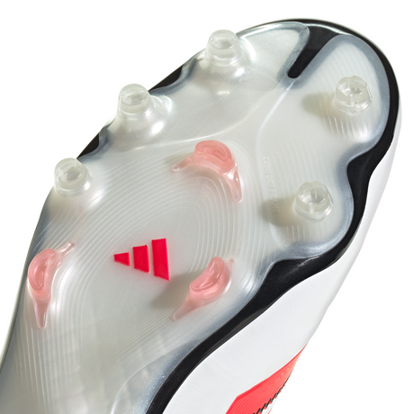 Tacos de fútbol adidas Copa Pure 3 Elite sin cordones FG para hombre - Blanco/Rojo/Negro