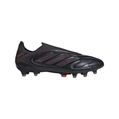 Botas de fútbol para terreno firme sin cordones adidas Copa Pure 3 Elite en color negro y carbono