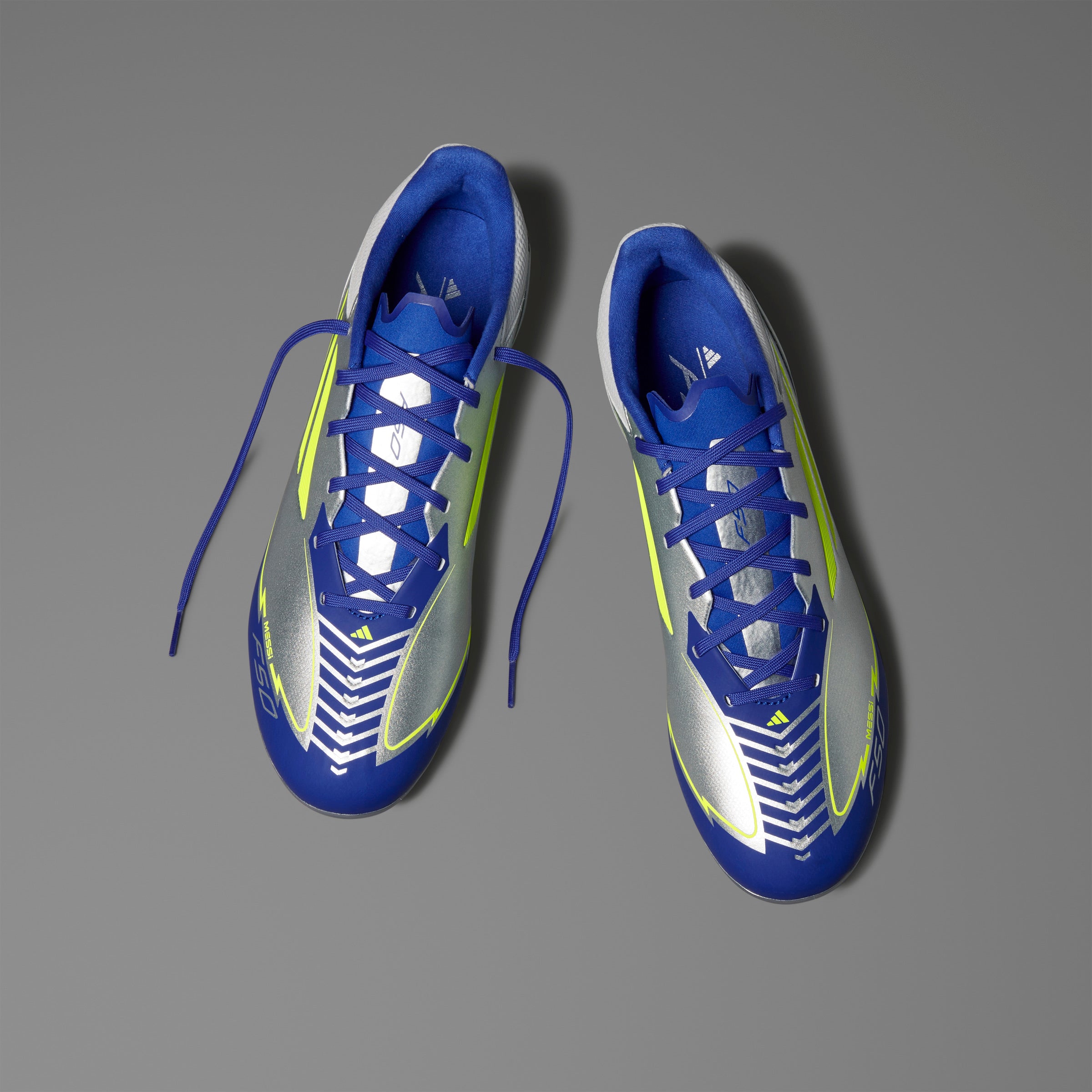 adidas F50 League Messi Firm/Multi-Ground Boots Silver/Yellow