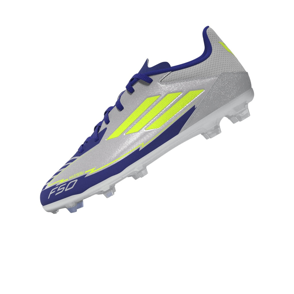 adidas F50 League Messi Firm/Multi-Ground Boots Junior Silver