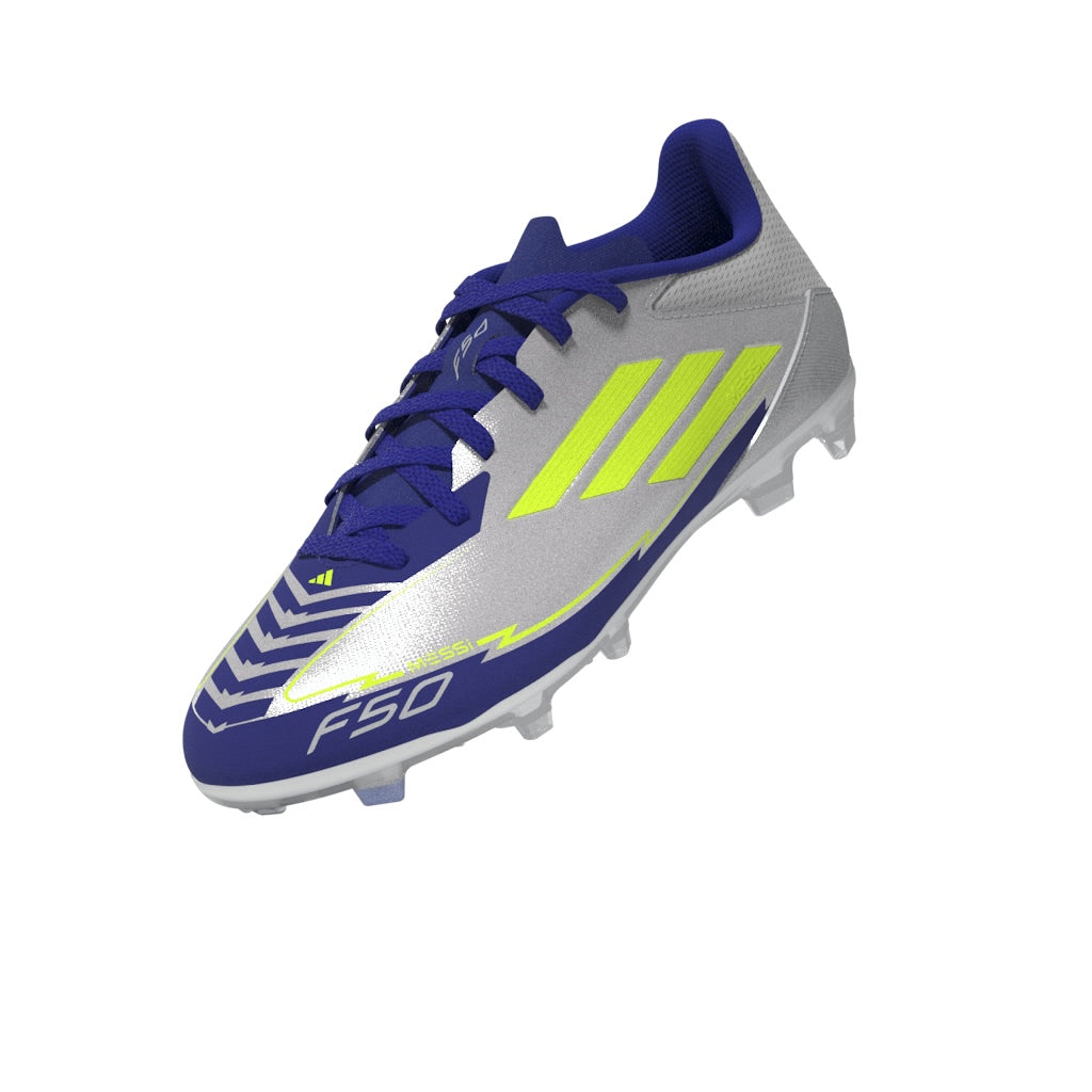adidas F50 League Messi Firm/Multi-Ground Boots Junior Silver