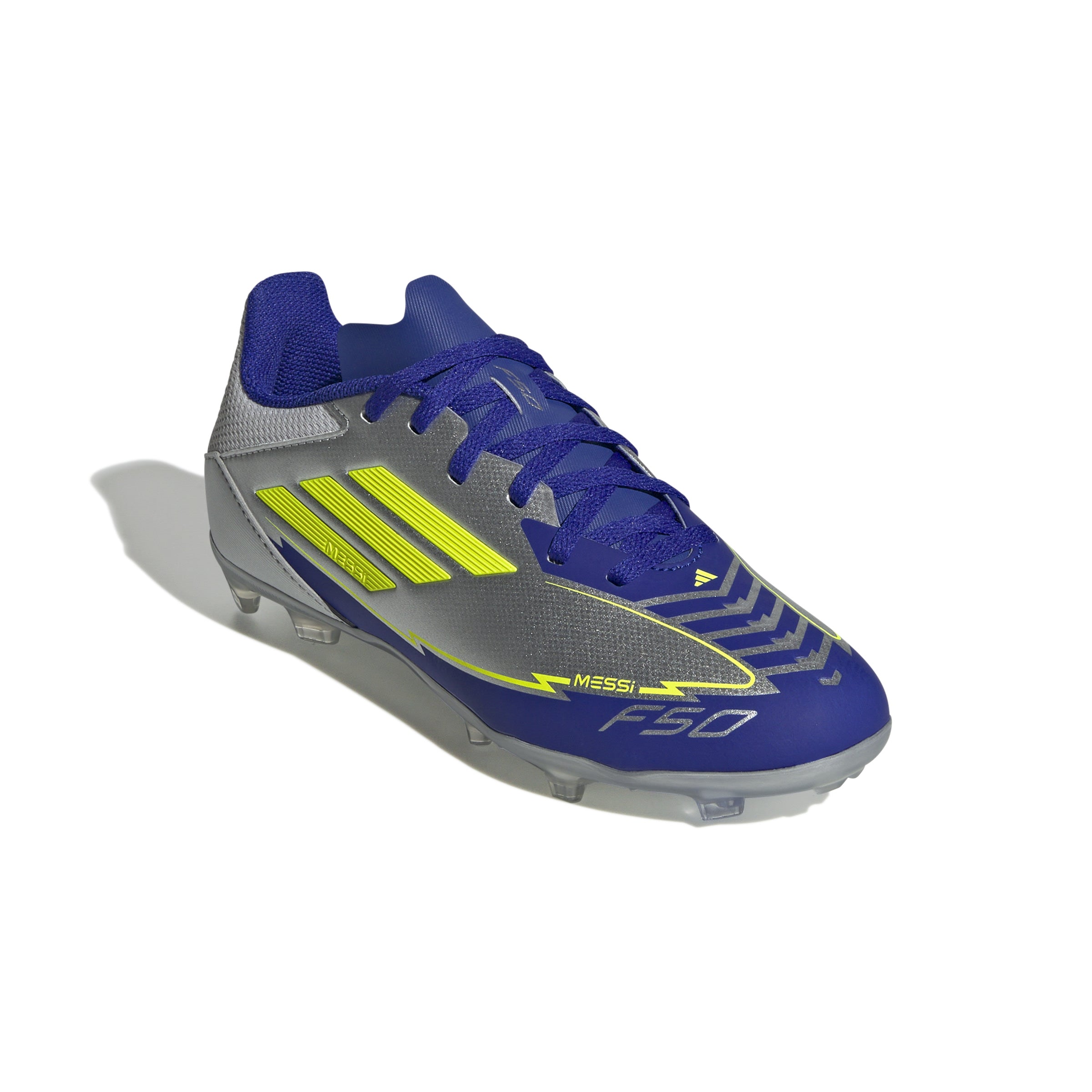 adidas F50 League Messi Firm/Multi-Ground Boots Junior Silver