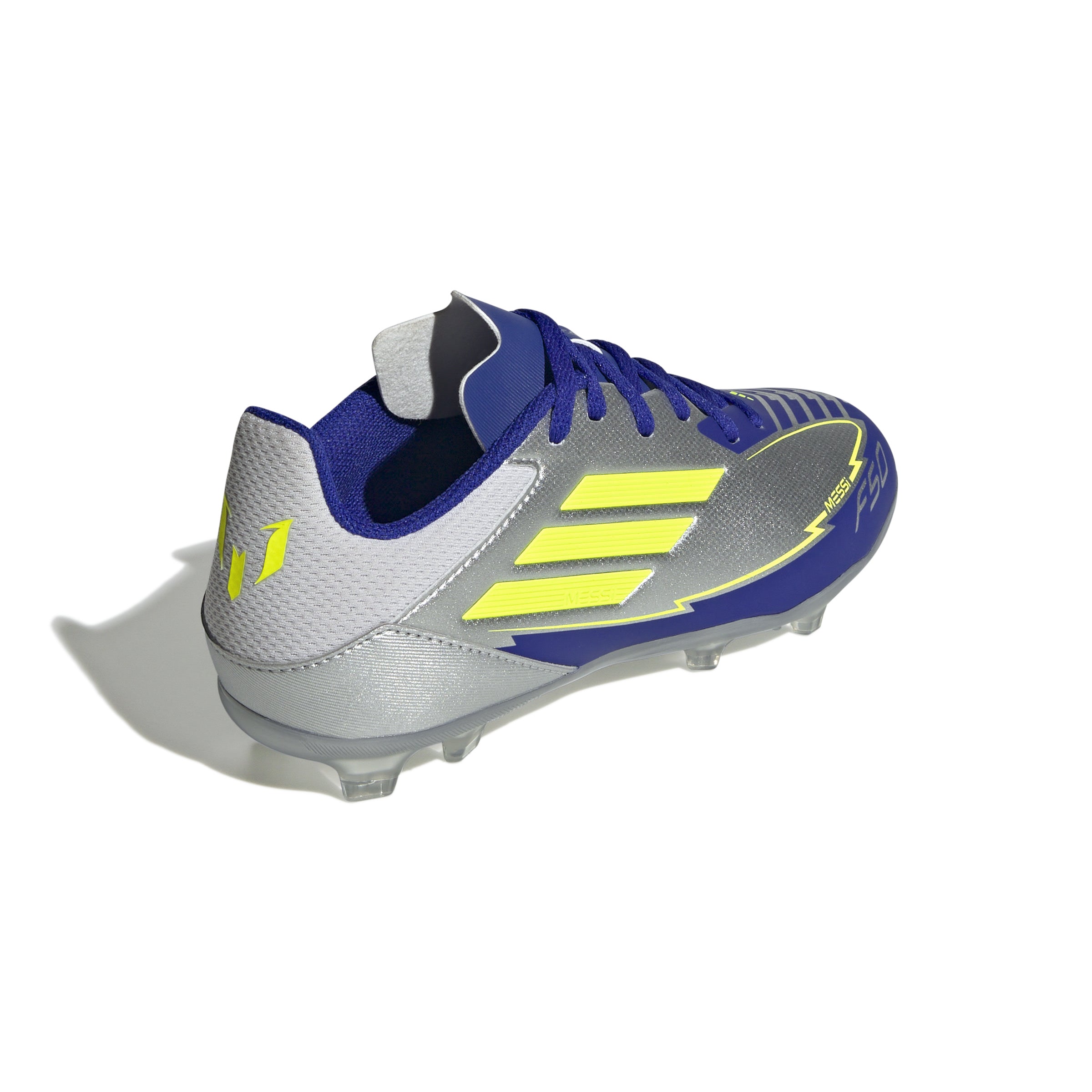 adidas F50 League Messi Firm/Multi-Ground Boots Junior Silver