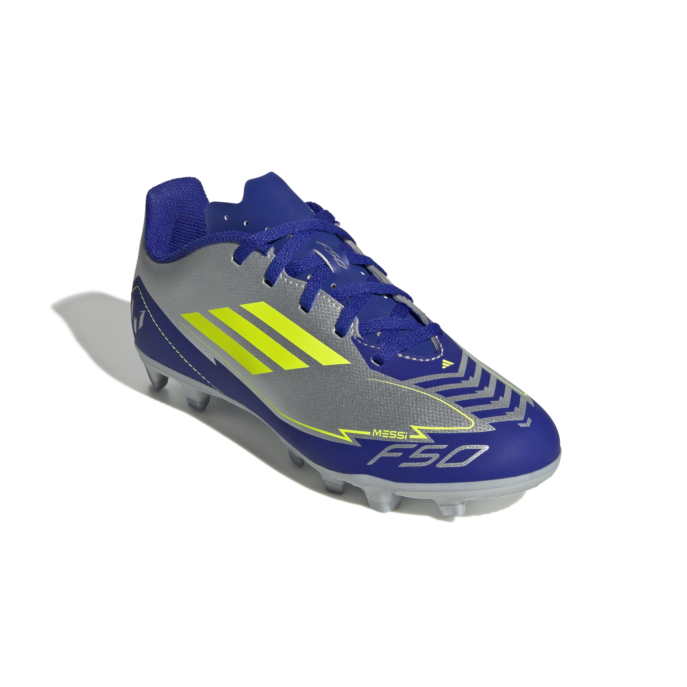 adidas F50 Club Messi Firm/Multi-Ground Boots Junior Silver