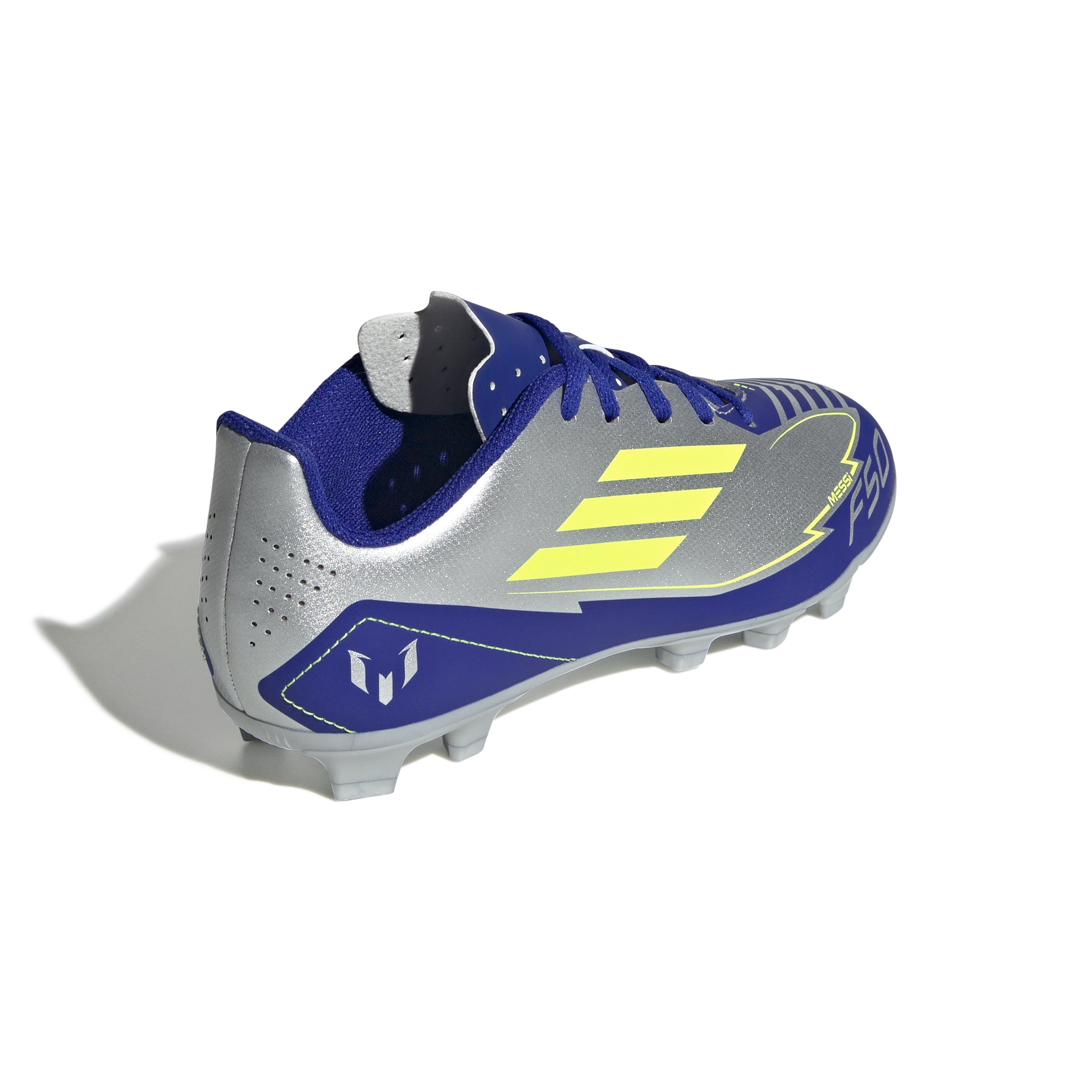 adidas F50 Club Messi Firm/Multi-Ground Boots Junior Silver