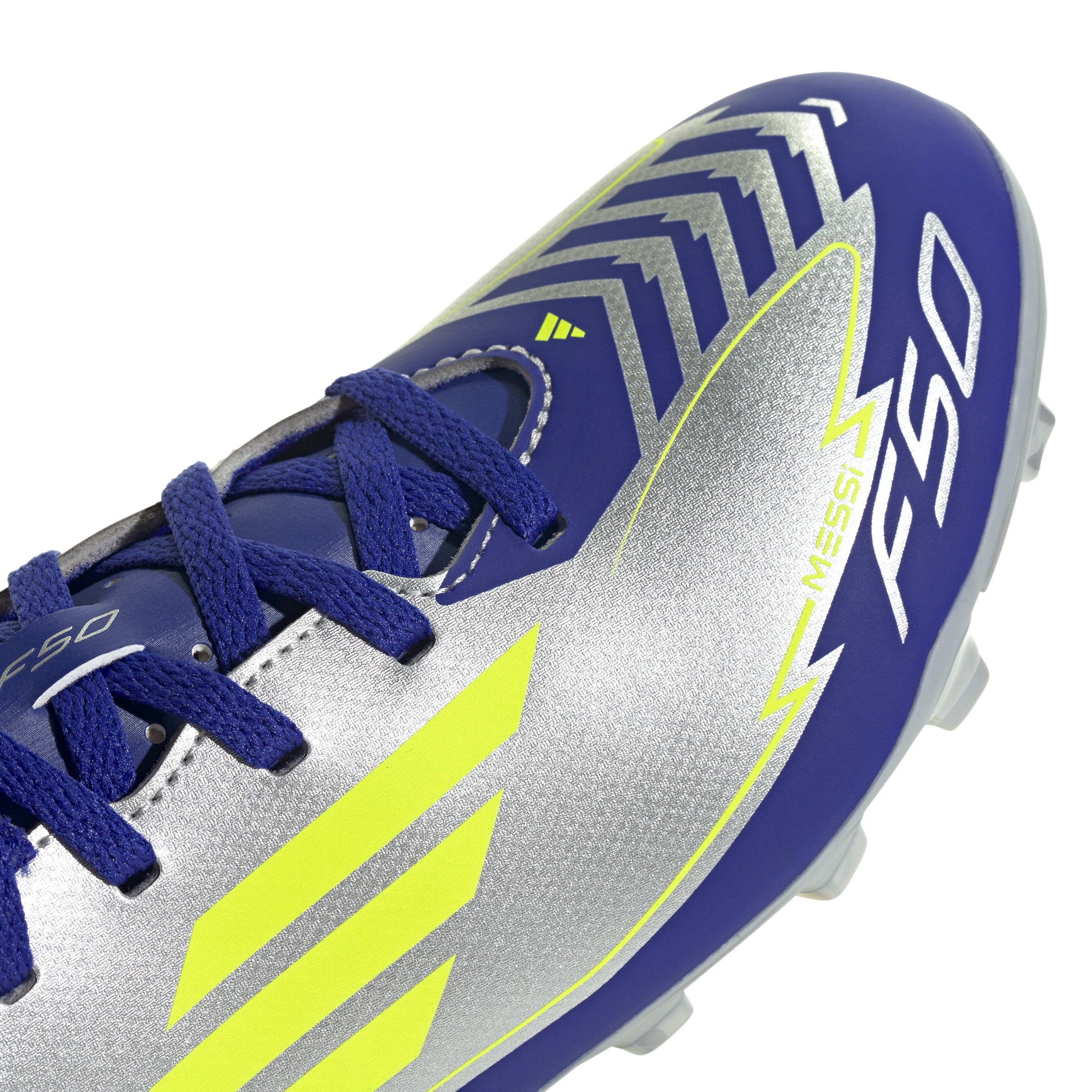 adidas F50 Club Messi Firm/Multi-Ground Boots Junior Silver