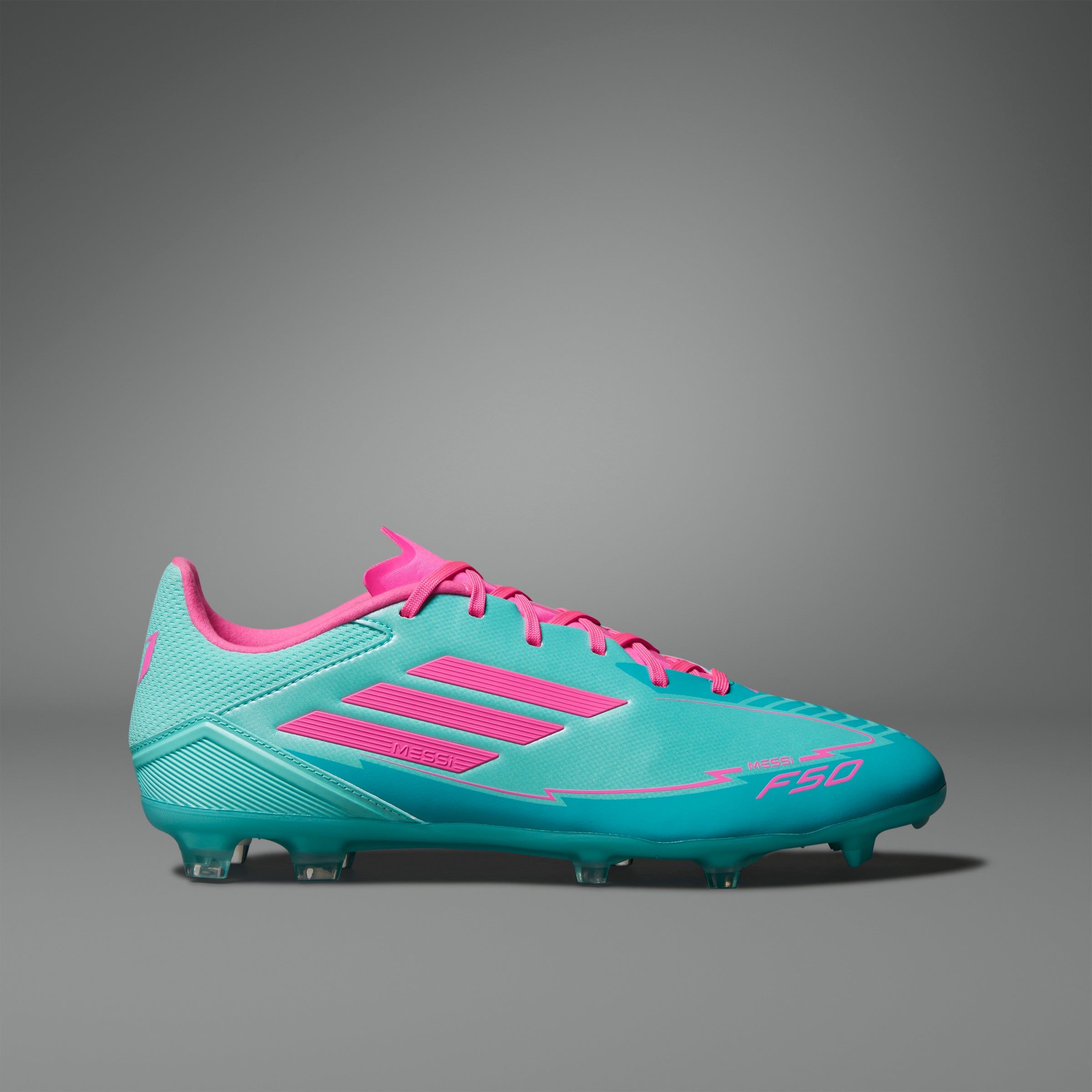 adidas F50 League Messi Firm/Multi-Ground Boots Flash Aqua/Lucid Pink/Lucid Cyan