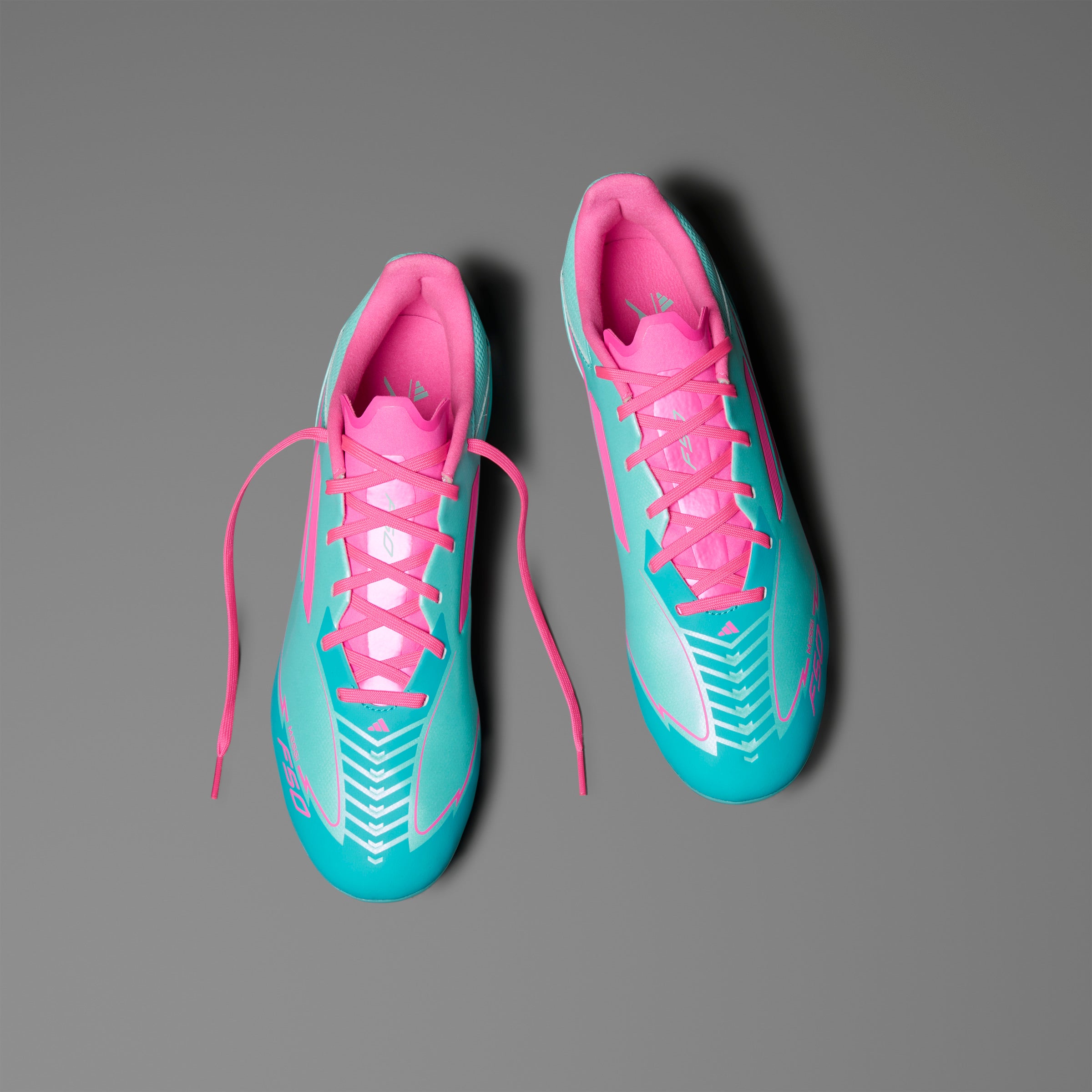 adidas F50 League Messi Firm/Multi-Ground Boots Flash Aqua/Lucid Pink/Lucid Cyan