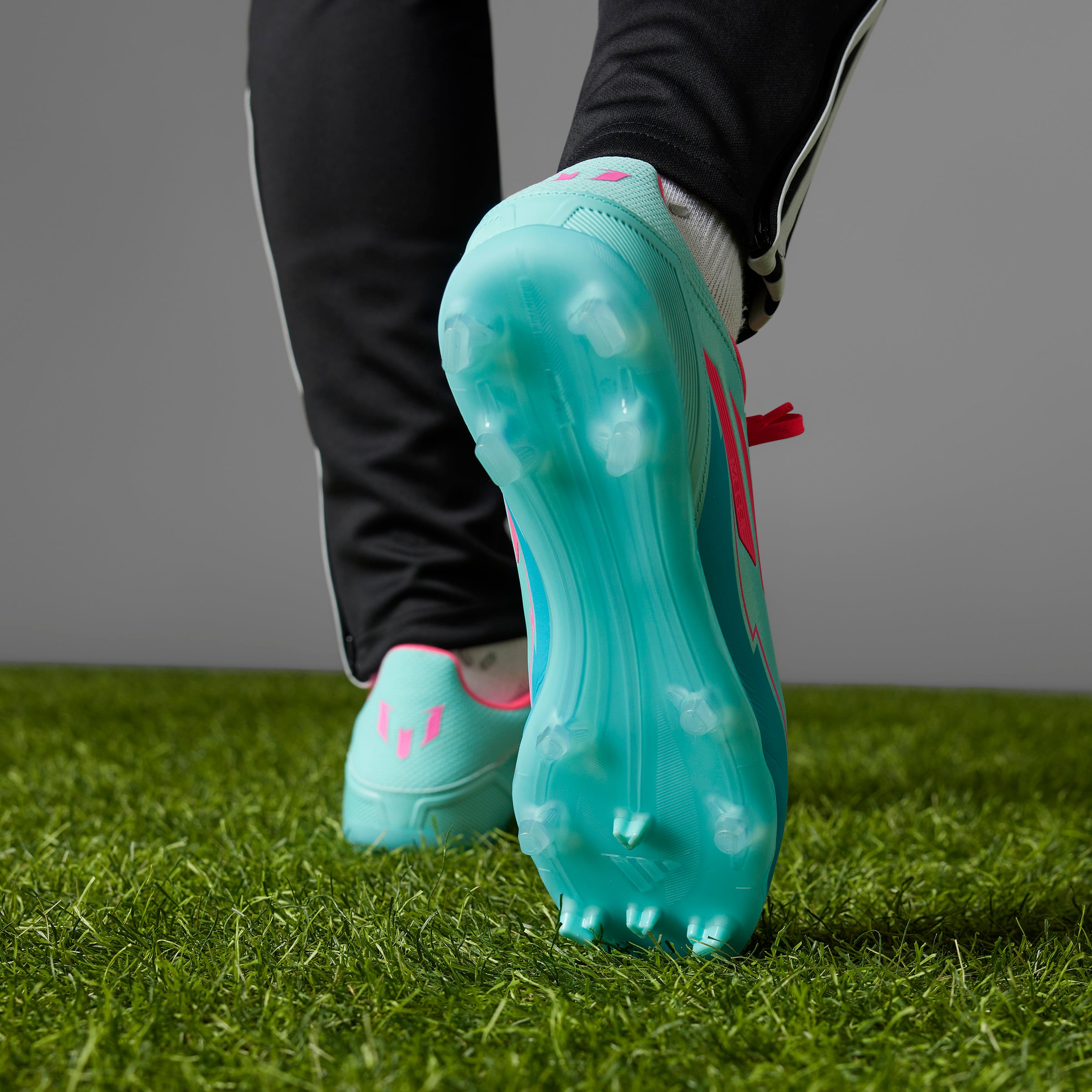 adidas F50 League Messi Firm/Multi-Ground Boots Flash Aqua/Lucid Pink/Lucid Cyan