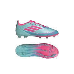 adidas F50 Elite Messi Firm Ground Boots Junior Aqua/Pink