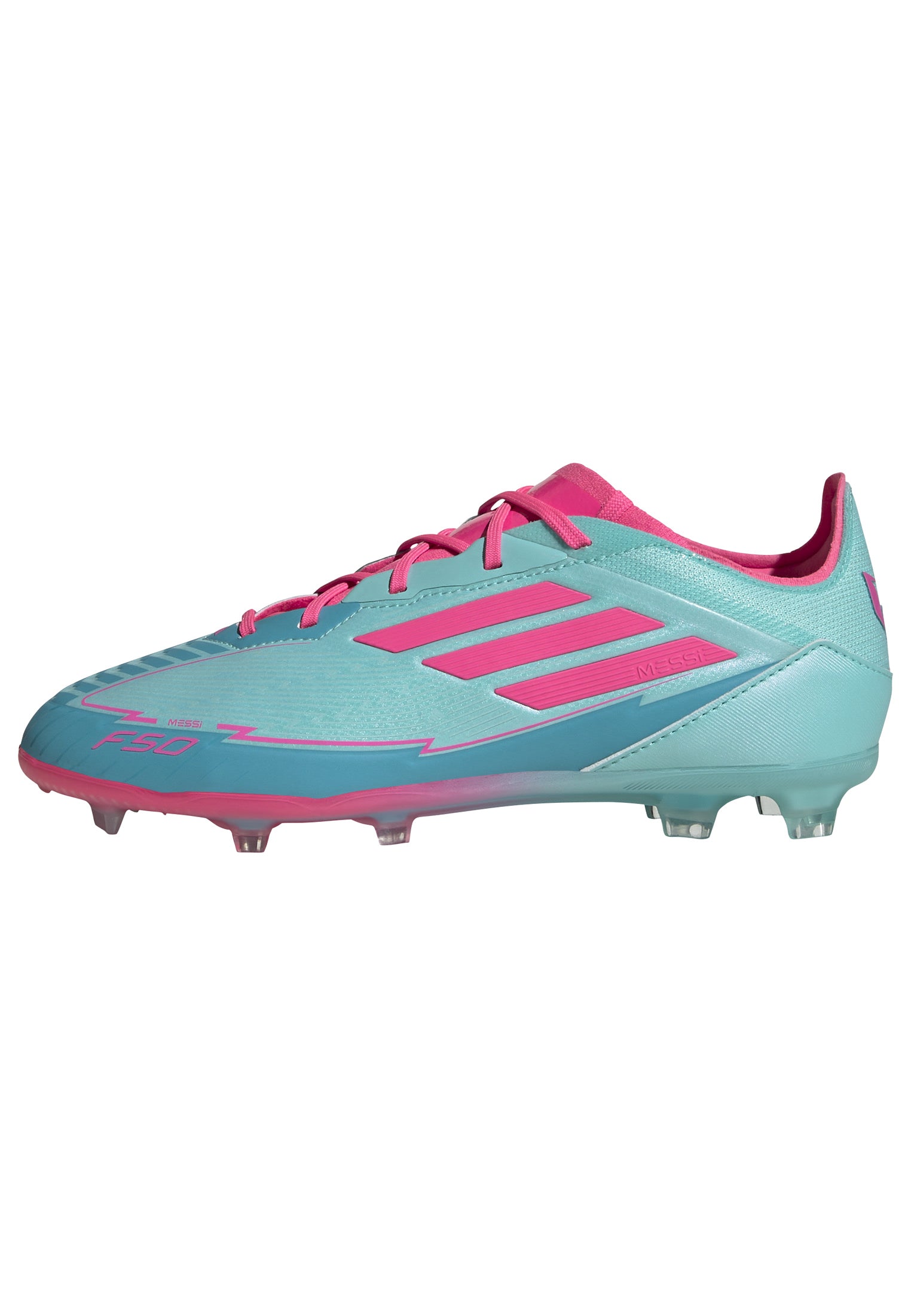adidas F50 Elite Messi Firm Ground Boots Junior Aqua/Pink