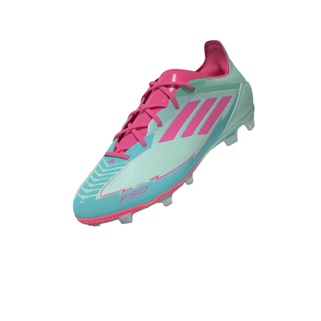 adidas F50 Elite Messi Firm Ground Boots Junior Aqua/Pink