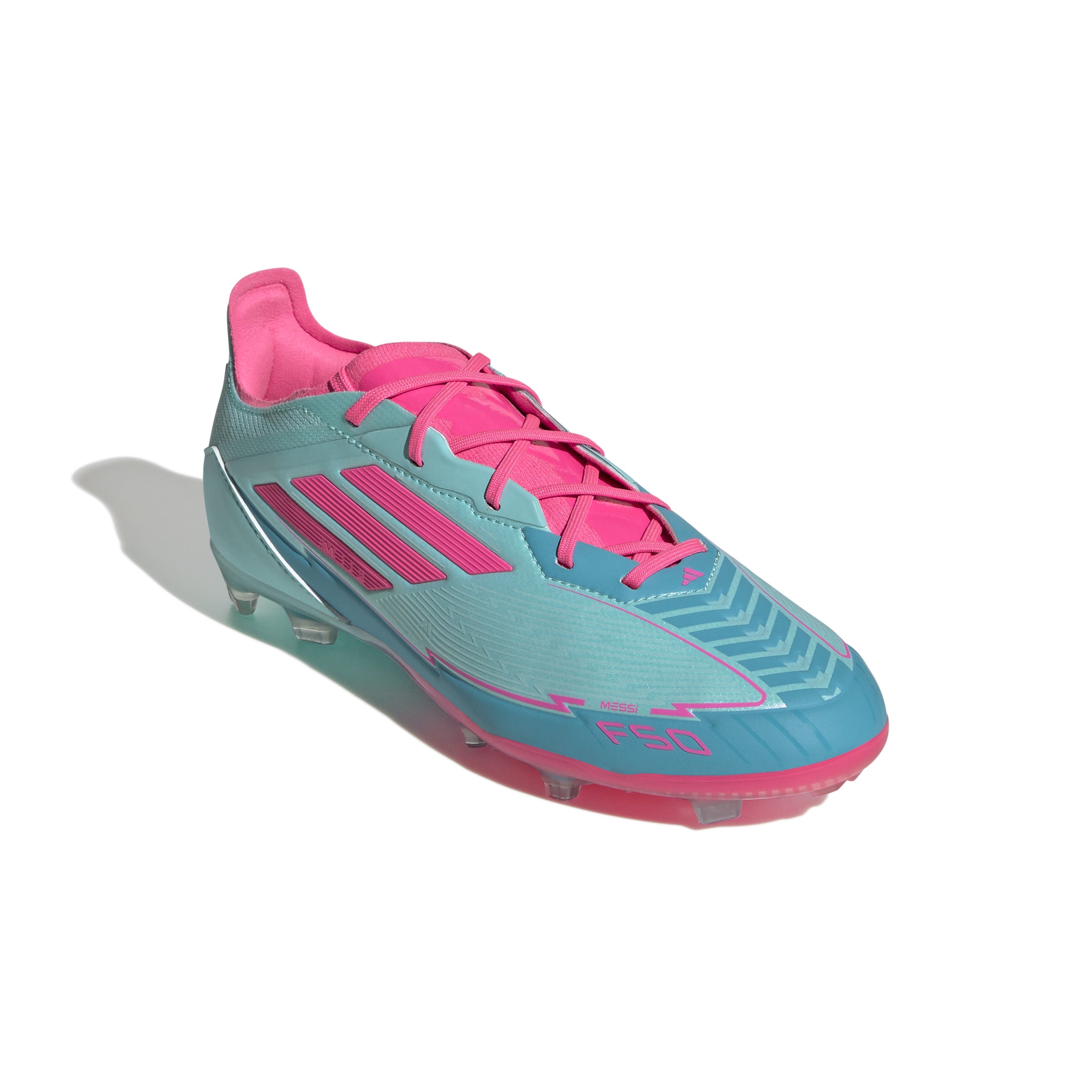 adidas F50 Elite Messi Firm Ground Boots Junior Aqua/Pink