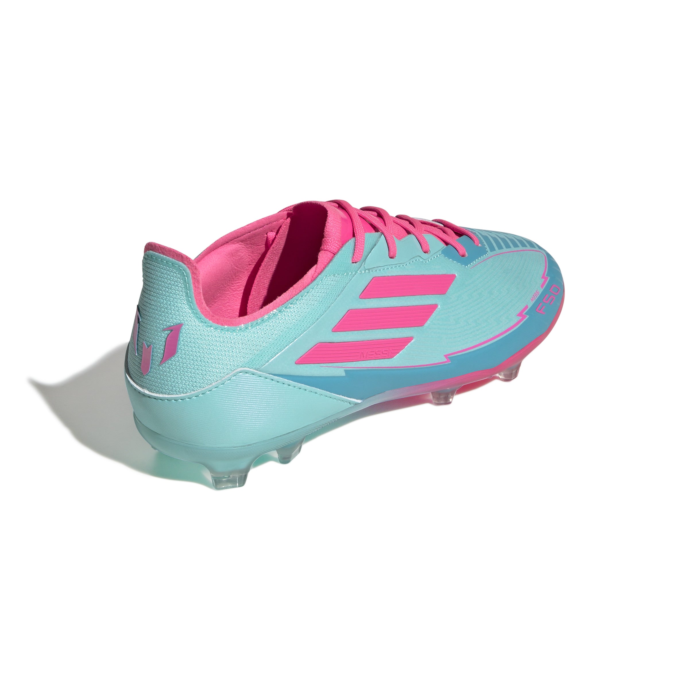 adidas F50 Elite Messi Firm Ground Boots Junior Aqua/Pink