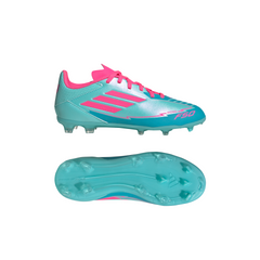 adidas F50 League Messi Firm/Multi-Ground Boots Junior Flash Aqua/Lucid Pink/Lucid Cyan