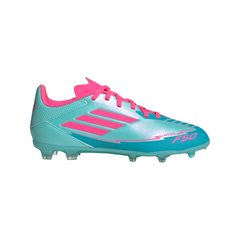 adidas F50 League Messi Firm/Multi-Ground Boots Junior Flash Aqua/Lucid Pink/Lucid Cyan