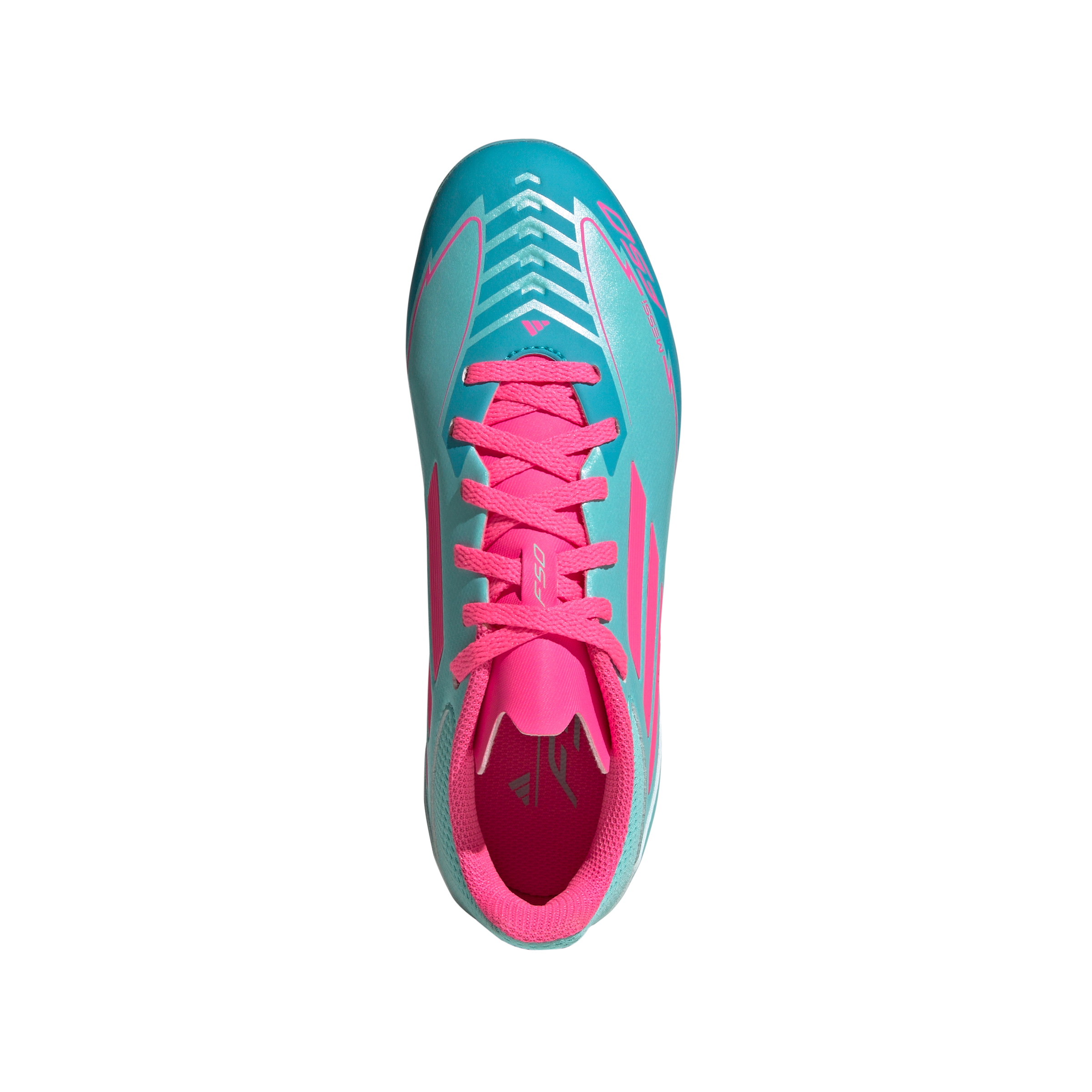 adidas F50 League Messi Firm/Multi-Ground Boots Junior Flash Aqua/Lucid Pink/Lucid Cyan