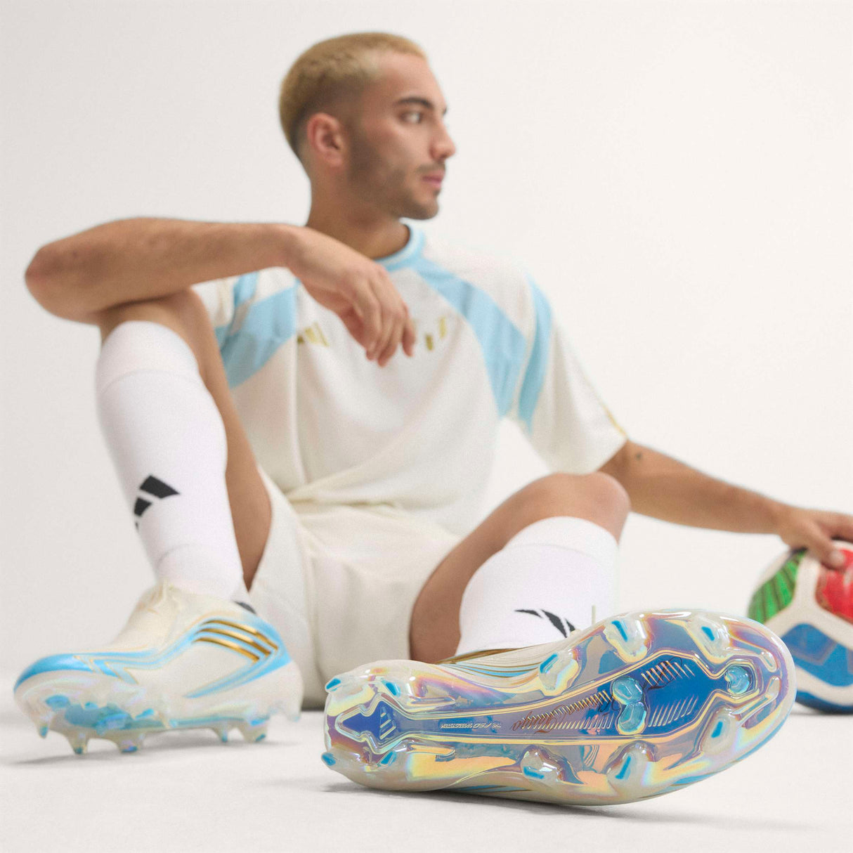 Tacos de fútbol para hombre adidas F50 Messi Elite FG para terreno firme - Azul