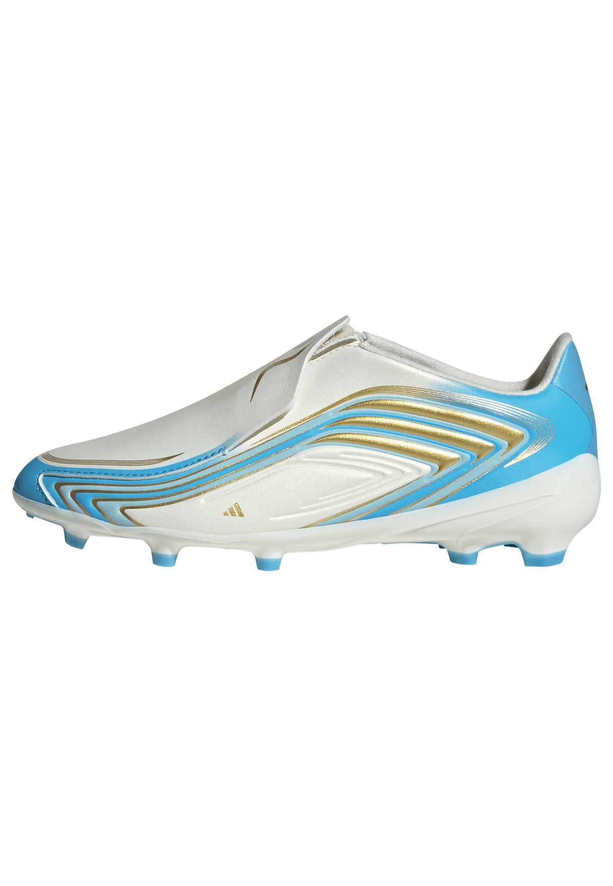 adidas F50 Messi League Laceless FG Firm Ground Youth Soccer Cleats - Blue