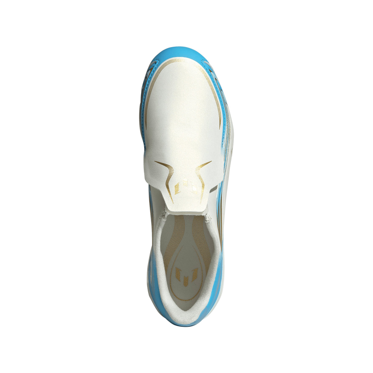 adidas F50 Messi League Laceless FG Firm Ground Youth Soccer Cleats - Blue