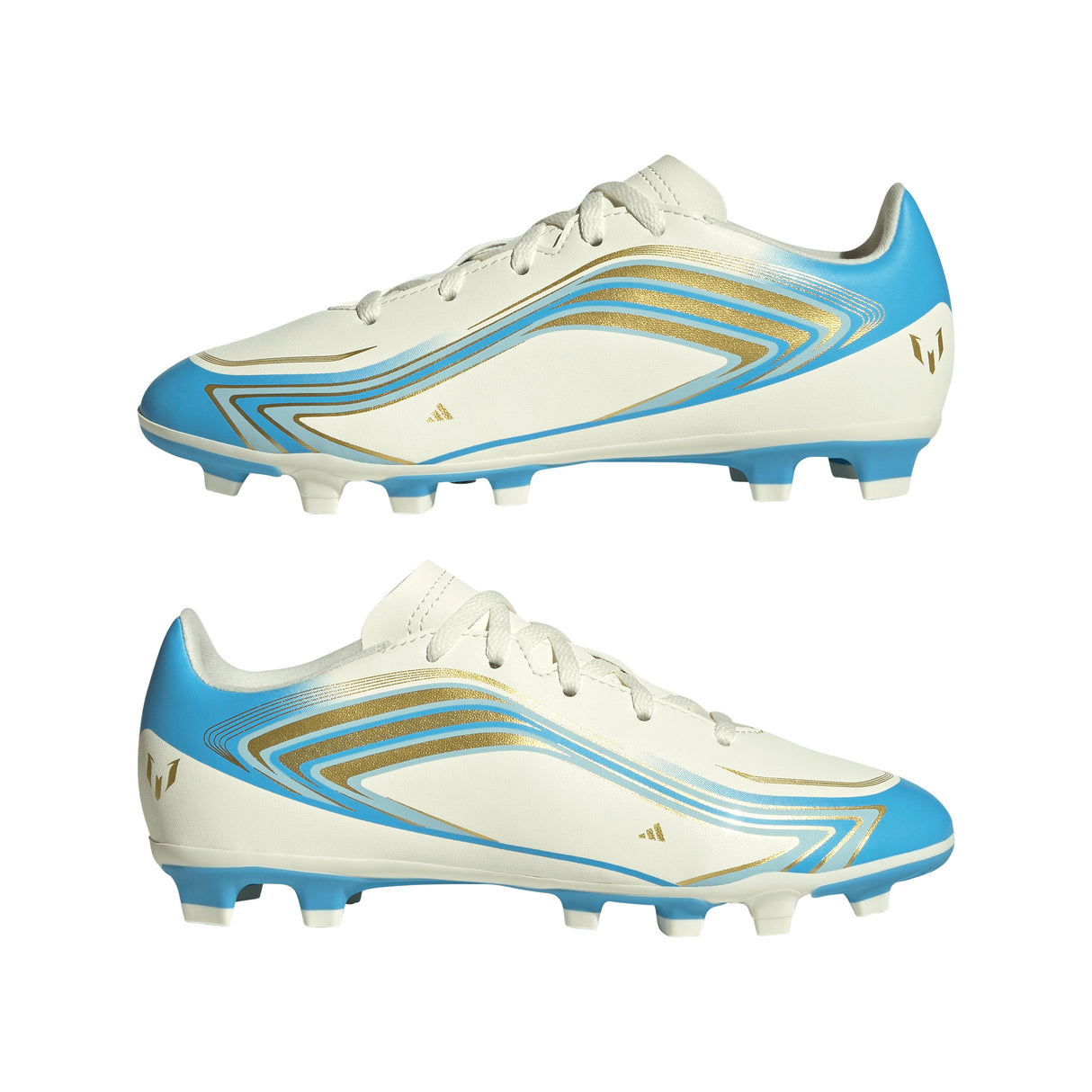 adidas F50 Messi Club FG/MG Firm Ground/Multi Ground Youth Soccer Cleats - Blue