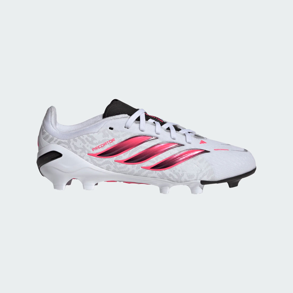 adidas Predator Elite Firm Ground Youth Soccer Cleats - White/Black