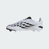 adidas Predator Elite Firm Ground Youth Soccer Cleats - White/Black