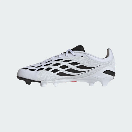 adidas Predator Elite Firm Ground Youth Soccer Cleats - White/Black