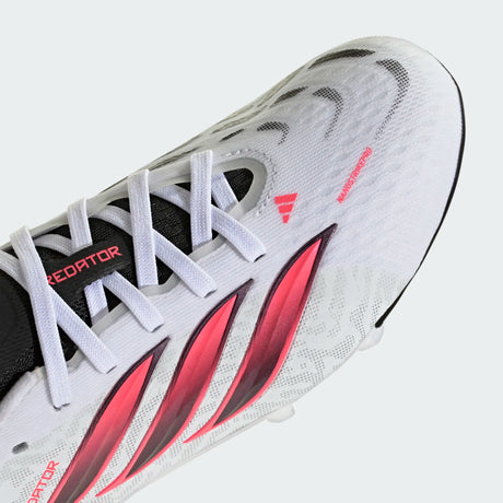 adidas Predator Elite Firm Ground Youth Soccer Cleats - White/Black
