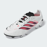 adidas Predator Elite Firm Ground Youth Soccer Cleats - White/Black