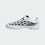 adidas Predator Club Hook & Loop Turf Youth Soccer Cleats - White/Black