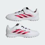 adidas Predator Club Hook & Loop Turf Youth Soccer Cleats - White/Black