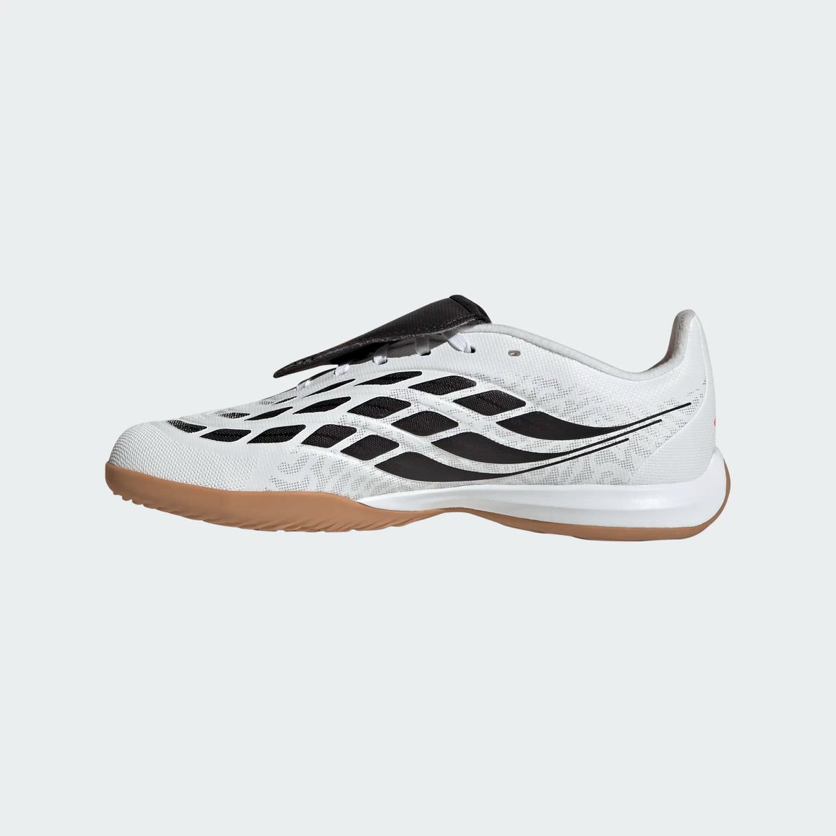 adidas Predator League Fold-Over Tongue Indoor Youth Soccer Shoes - White/Black