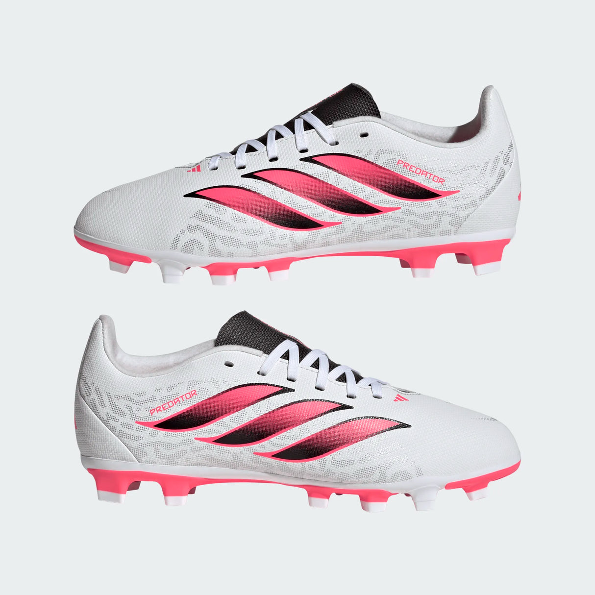 adidas Predator Club Firm Ground/ Multi Ground Youth Soccer Cleats - White/Black