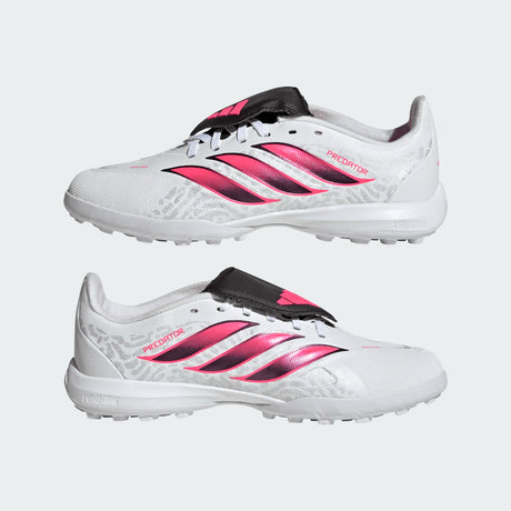 adidas Predator League Fold- Over Tongue Turf Youth Soccer Cleats - White/Black