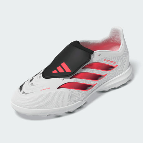 adidas Predator League Fold- Over Tongue Turf Youth Soccer Cleats - White/Black