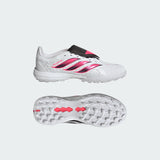 adidas Predator League Fold- Over Tongue Turf Youth Soccer Cleats - White/Black