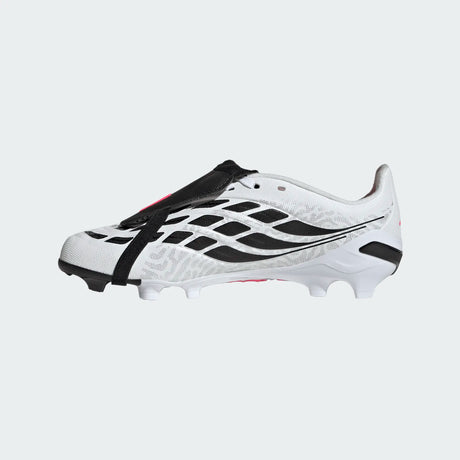 adidas Predator League Fold-Over Tongue Firm Ground Youth Soccer Cleats - White/Black