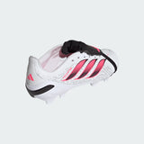 adidas Predator League Fold-Over Tongue Firm Ground Youth Soccer Cleats - White/Black