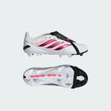 adidas Predator League Fold-Over Tongue Firm Ground Youth Soccer Cleats - White/Black