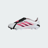 adidas Predator League Fold-Over Tongue Firm Ground Youth Soccer Cleats - White/Black
