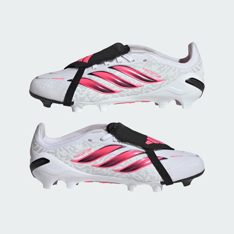 adidas Predator Elite Fold-Over Tongue Firm Ground Youth Soccer Cleats - White/Black