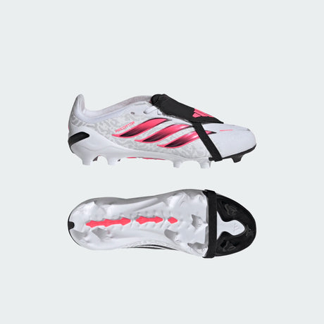 adidas Predator Elite Fold-Over Tongue Firm Ground Youth Soccer Cleats - White/Black
