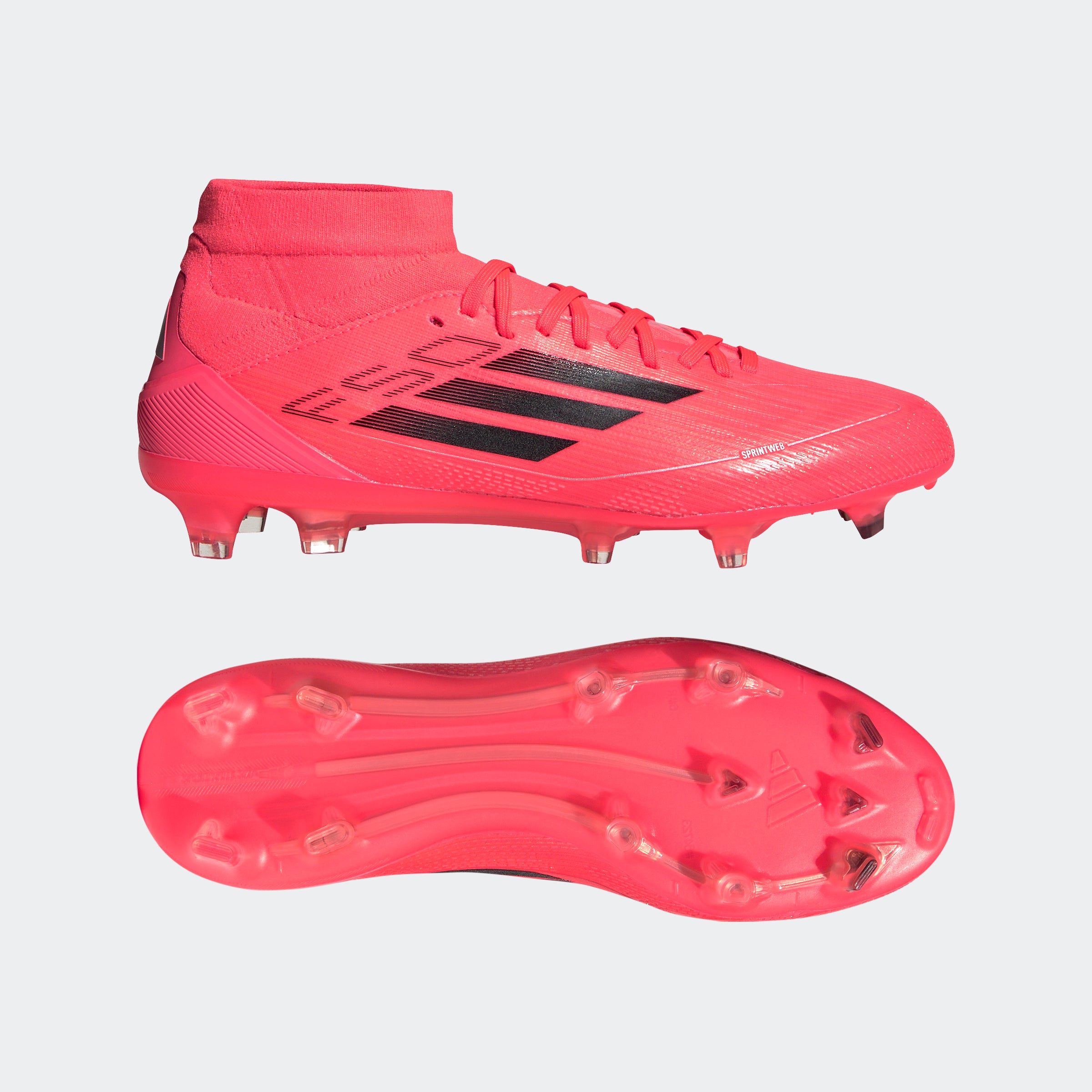 adidas Women's F50 Pro Mid-Cut Firm Ground Boots Turbo/Black/Platin Metallic